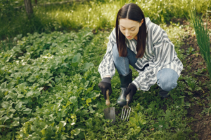 a female gardener